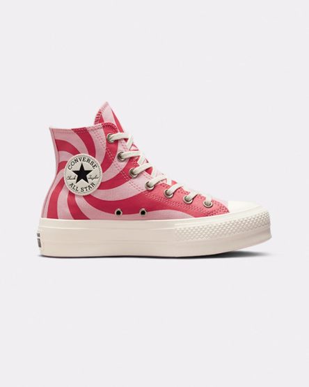 Sapatos Plataforma Converse Chuck Taylor All Star Lift Color Candy Cano Alto Feminino Laranja Rosa | PT J075018